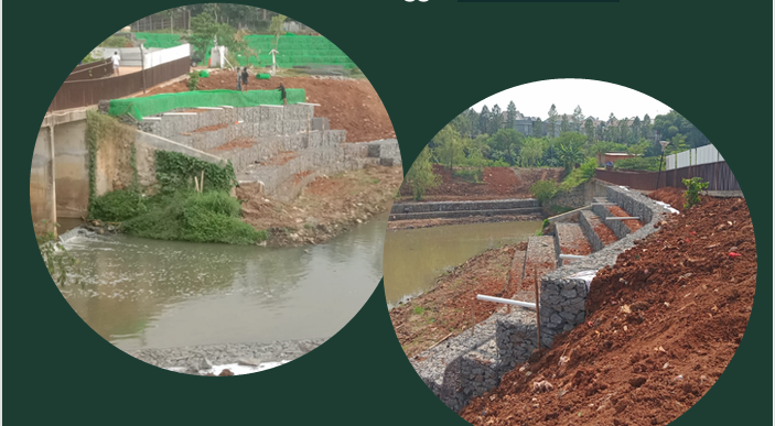 Galeri Pemasangan Bronjong di Sekitar Lahan  Waduk  Pondok Ranggon
