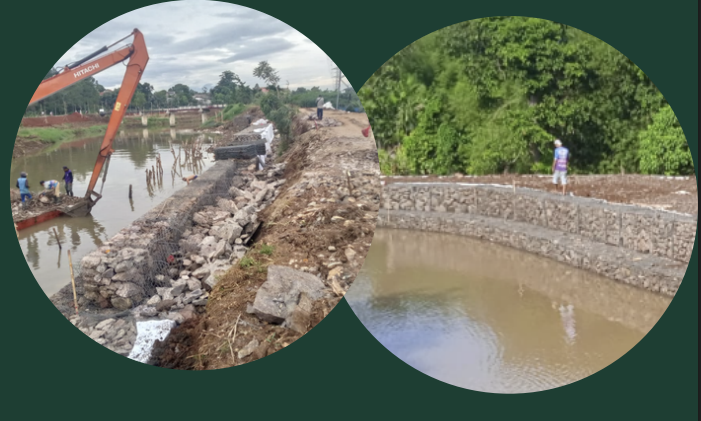 Galeri Pekerjaan Bronjong pada Ruang Limpah STAGE 2